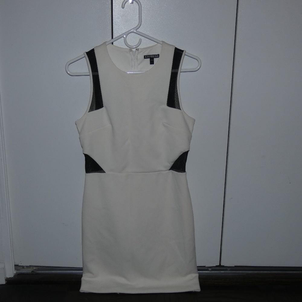 Express Black and White Mesh Dress!